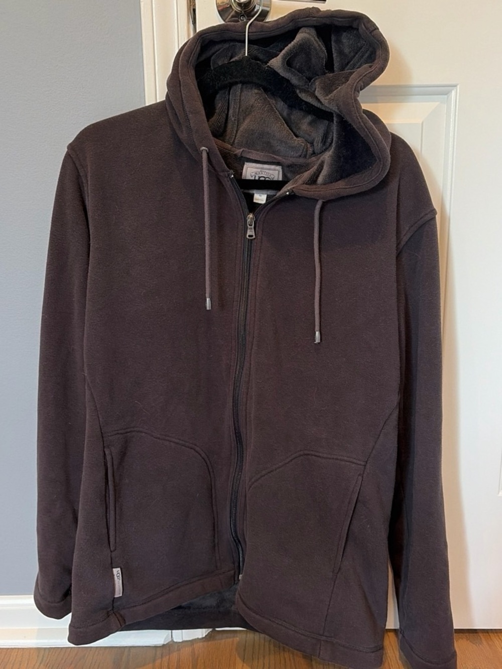 Men's Ugg Australia Brown Full-Zip Hooded Sweatshirt with Velour interior